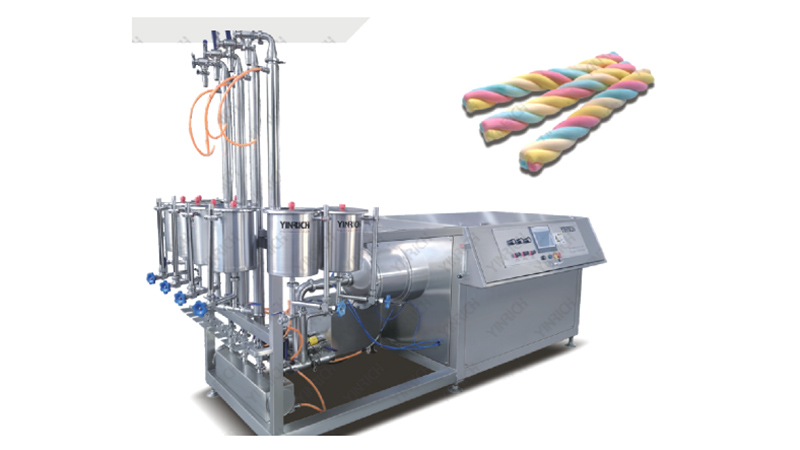 mini-multi layer extruded marshmallow product in customer factory 2