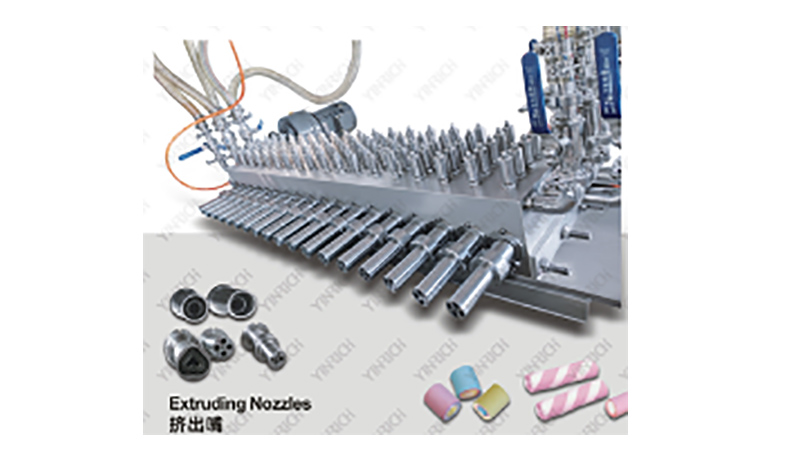 mini-multi layer extruded marshmallow product in customer factory 4