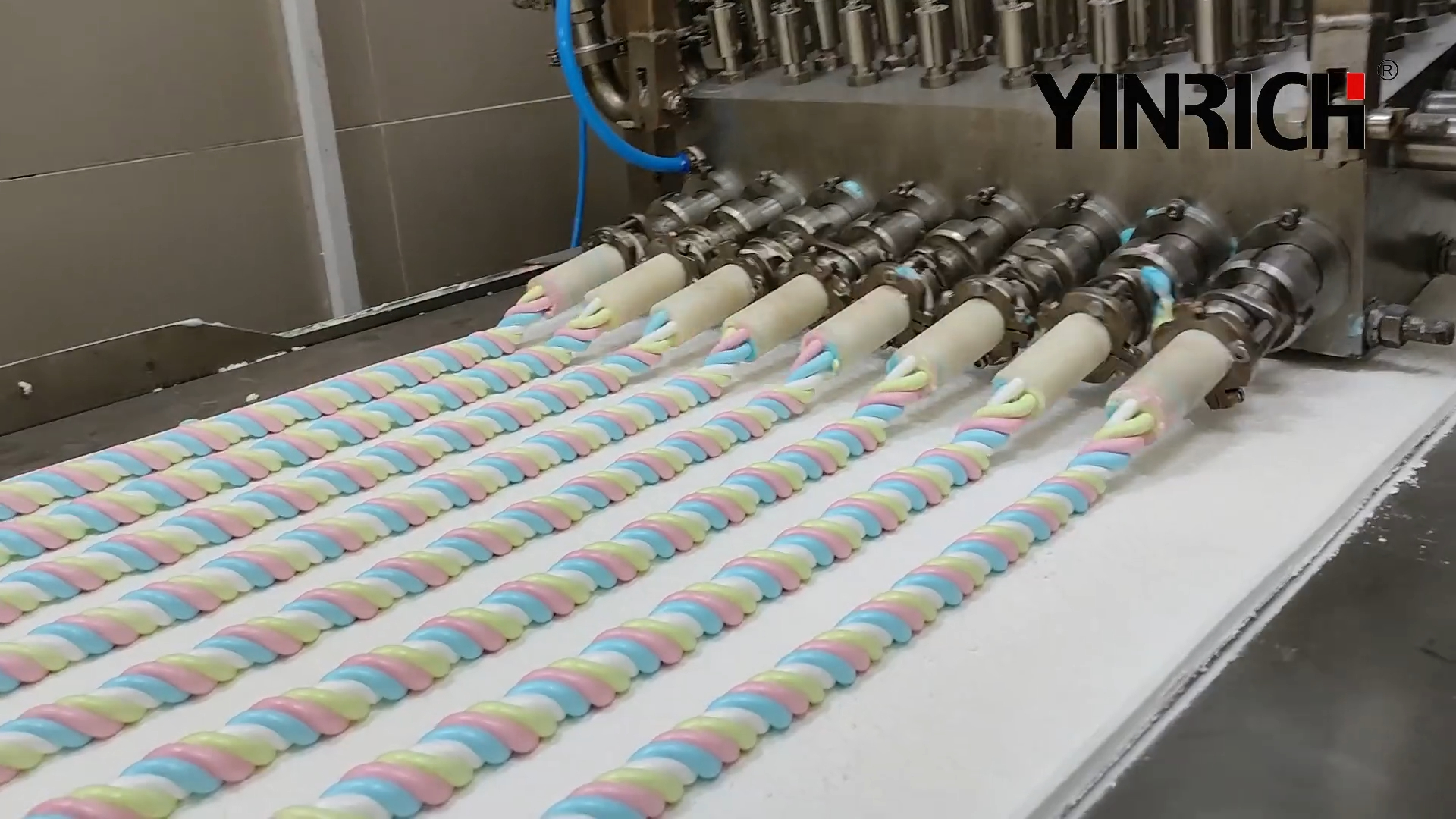 Extruded marshmallow production line