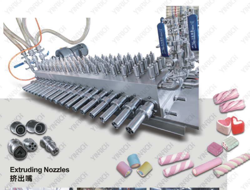 Four Colors EM50 Production Line for Long Tail Extruded Marshmallow 5