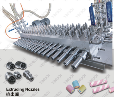 Saudi Arabia EM50 four color twist extruded marshmallow production line factory 3