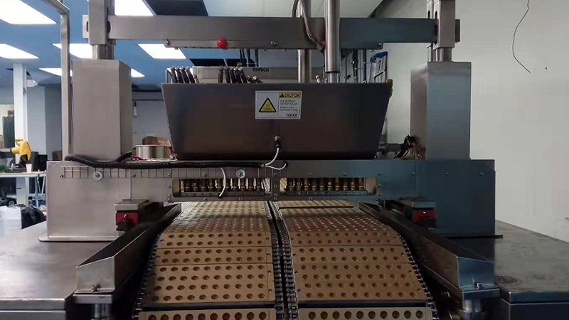 Indonesia customer factory running GDQ300 jelly candy depositing line with AWS500 automatic weighting system 4