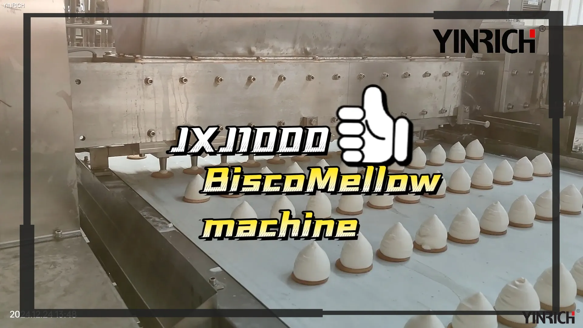 Yinrich JXJ1000 Automated Marshmallow Cookie Capper Machine - Durable & Efficient 1