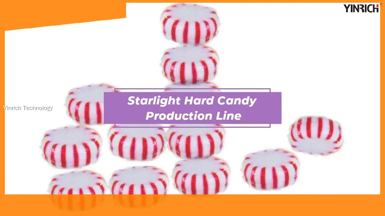 Mesin Permen Keras pikeun Permen Starlight, 100-150kg/jam nganggo Stripe Crafting 1