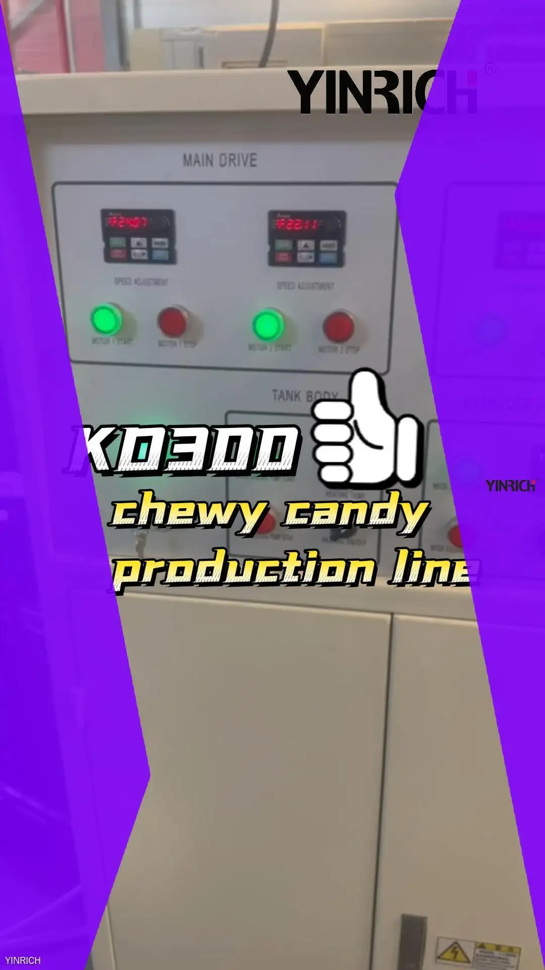 Производствена линия за меки и дъвчащи бонбони Yinrich KD300 с машина за опаковане 1