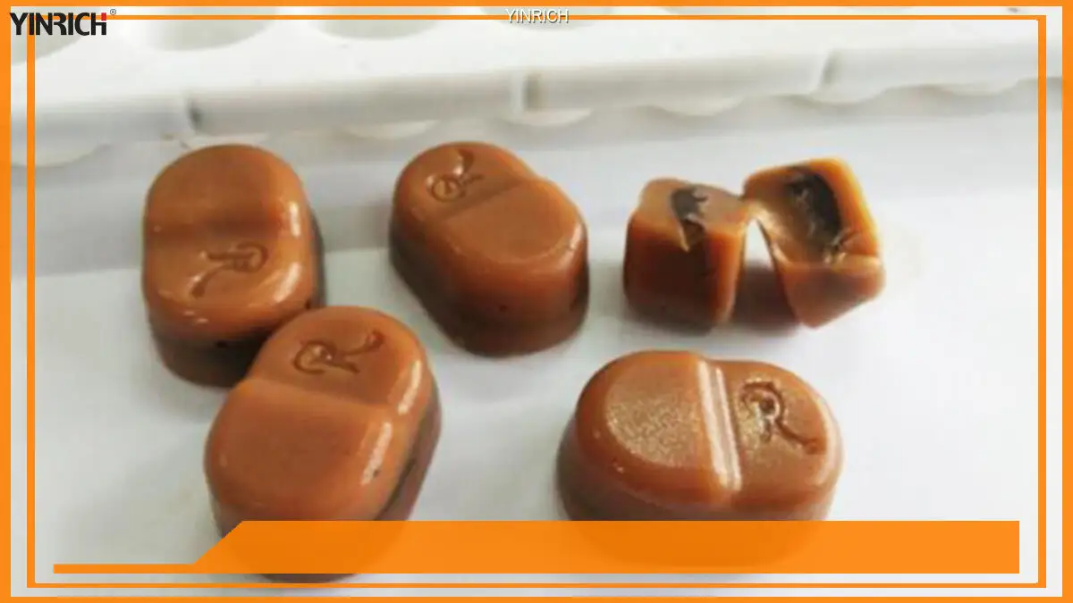 YINRICH 太妃糖澆注機，帶 PLC 控制，雙色澆注和多種填充選項 1