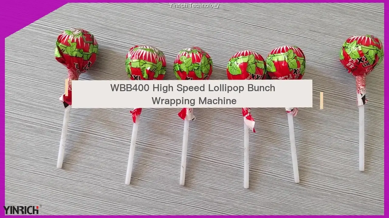 WBB400 Високоскоростна машина за опаковане на близалки със серво подаване 1