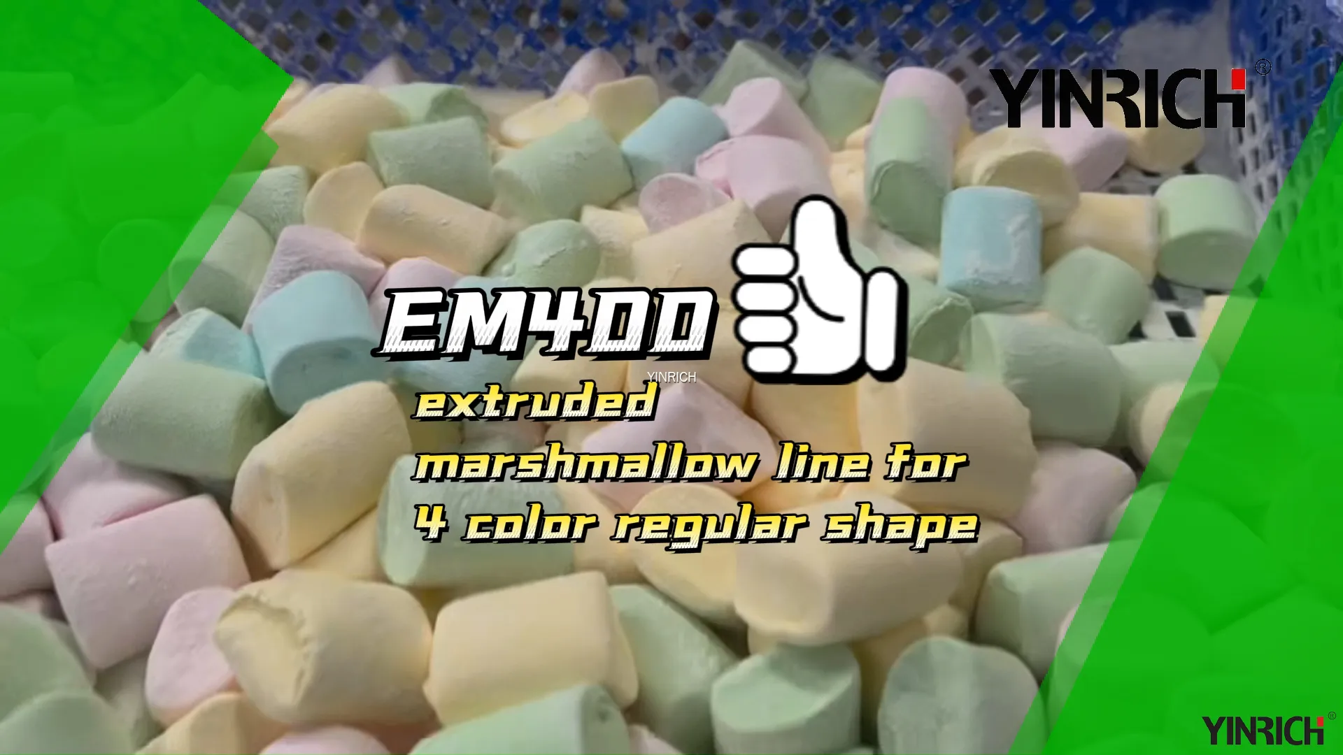 EM400 Plaub-Xim Tsis Siv Neeg Marshmallow Extrusion Line - Tso zis siab, ntau yam 1