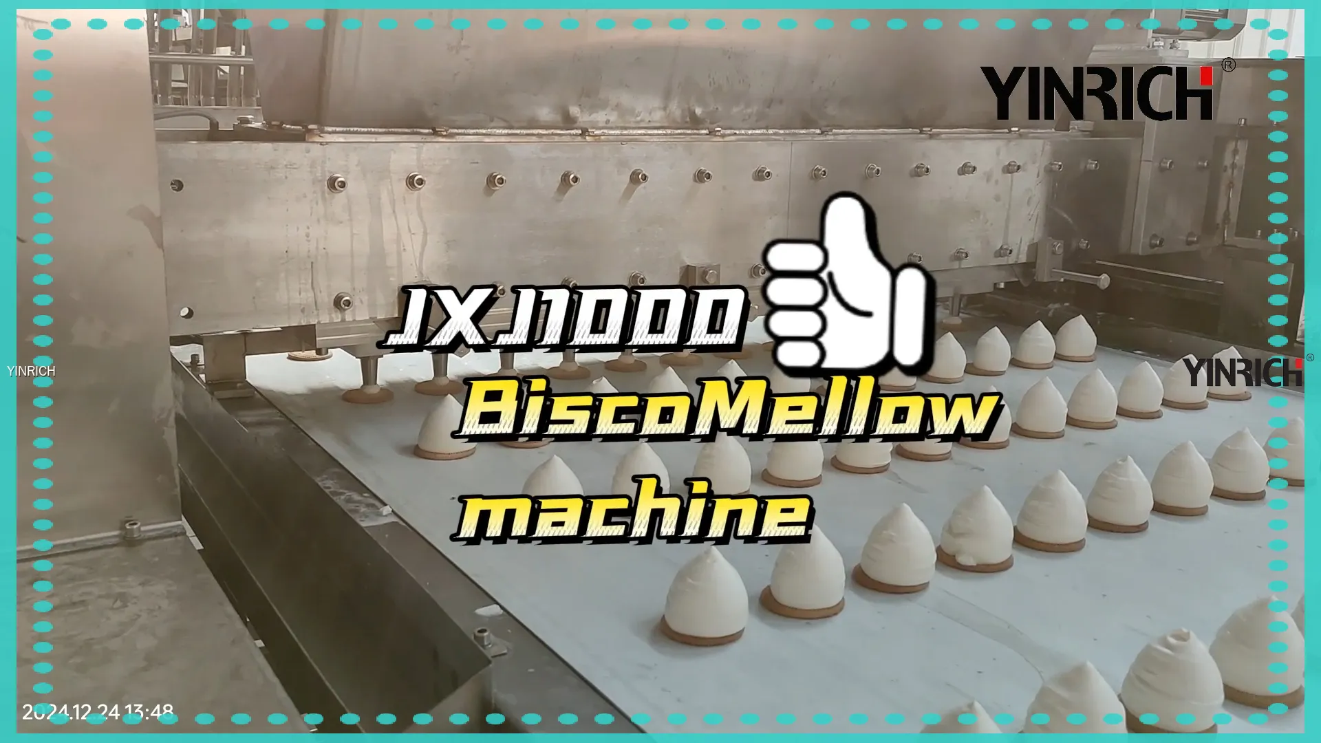 Jalur Nyetor Marshmallow Seri Yinrich JXJ1000 - Mesin Kue Sandwich anu Éfisién, Bisa Dipercaya, sareng Otomatis 1