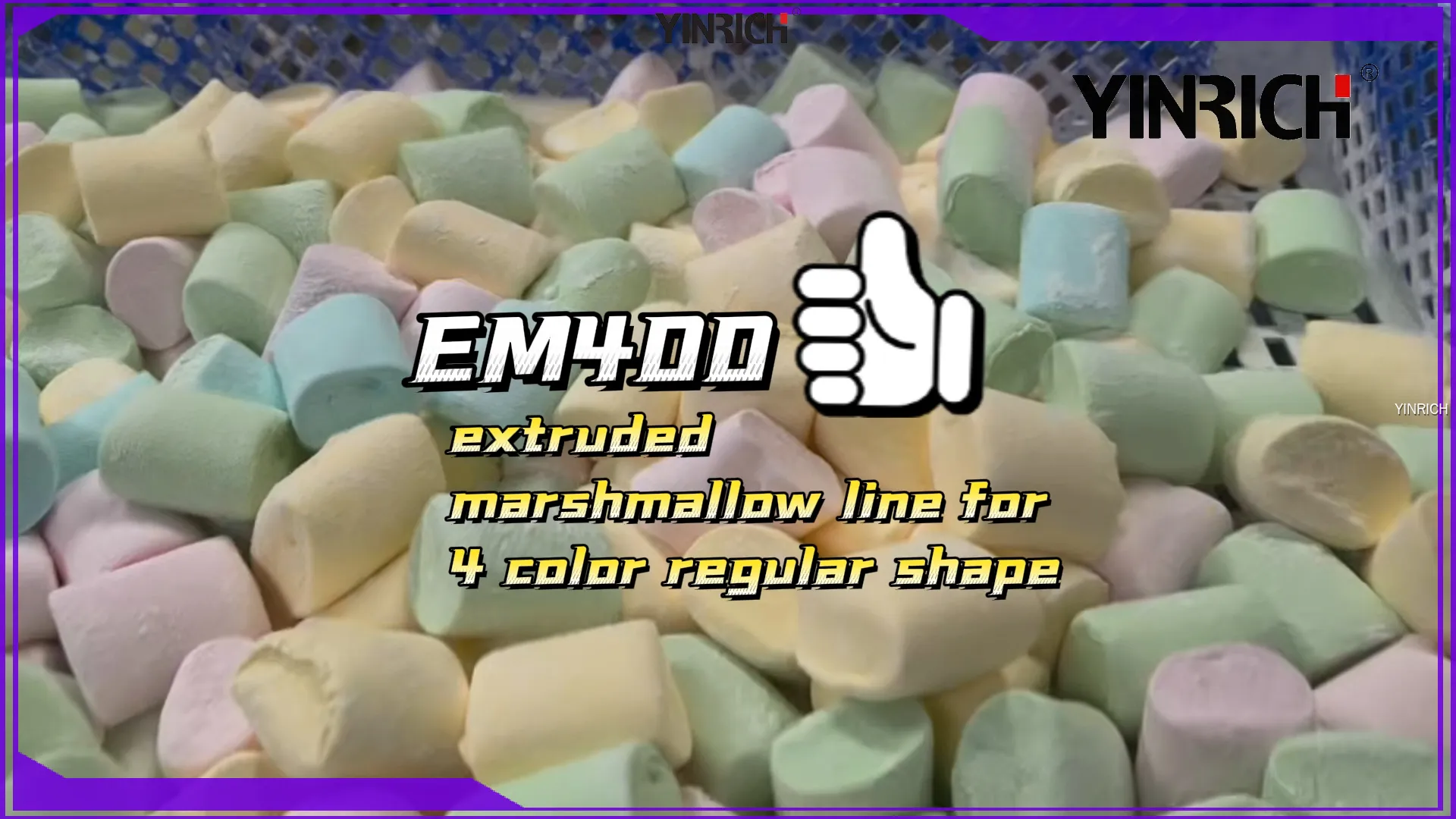 Jalur Ékstrusi Marshmallow Opat Warna Otomatis 1