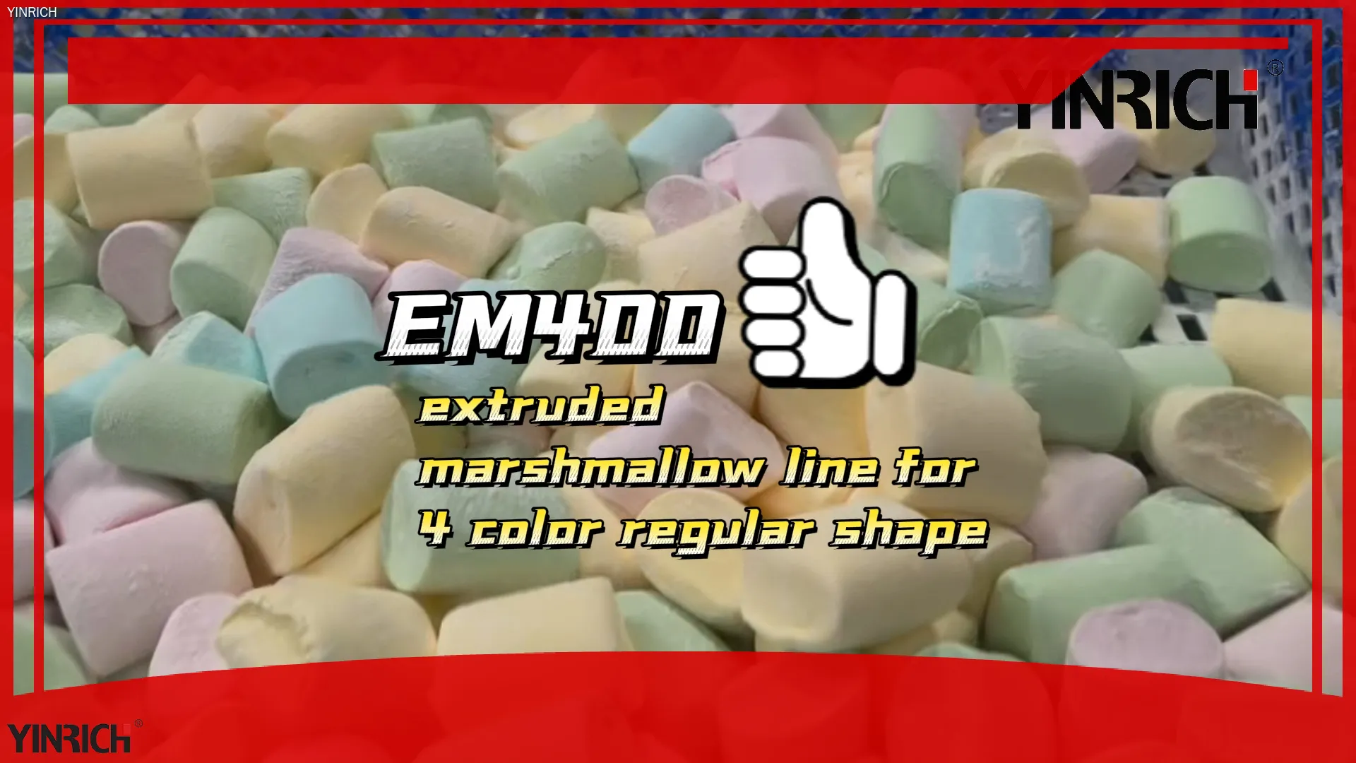 YINRICH® EM400 彩色棉花糖擠出生產線，適用於大規模生產 1
