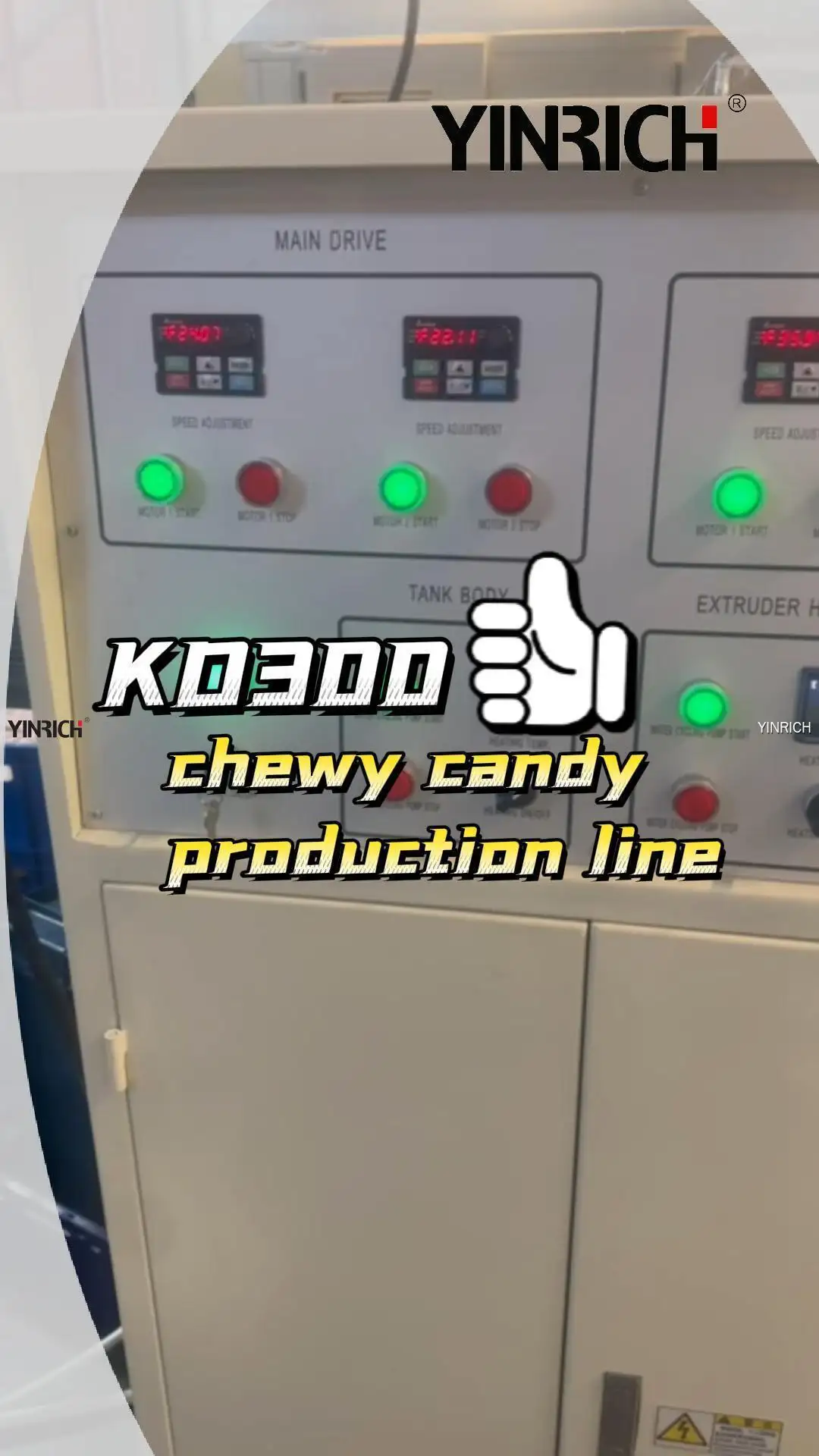 Línia de producció de caramels masticables Yinrich amb màquina d'envasat 1
