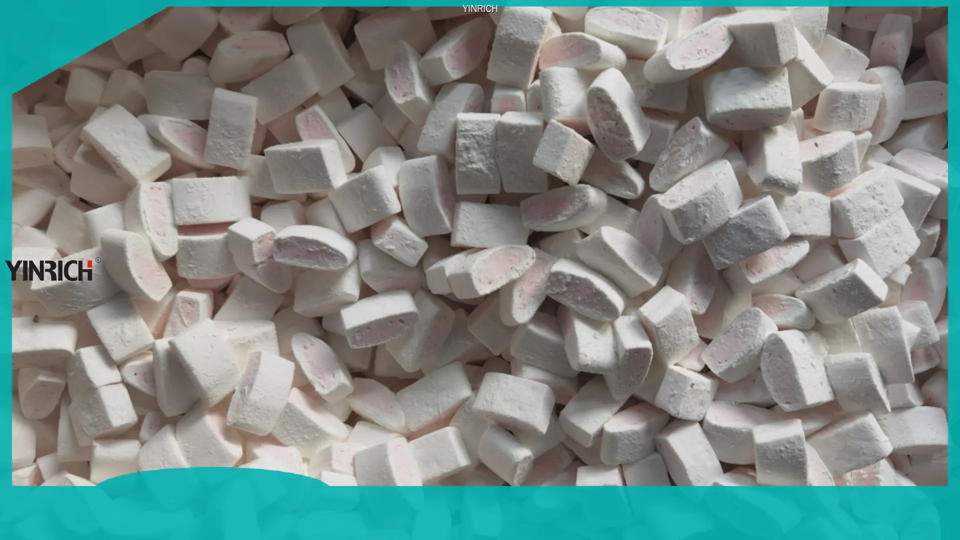 Yinrich lytse kapasiteit snoepproduksjeline - Twa kleuren marshmallow-flessefoarmen 1