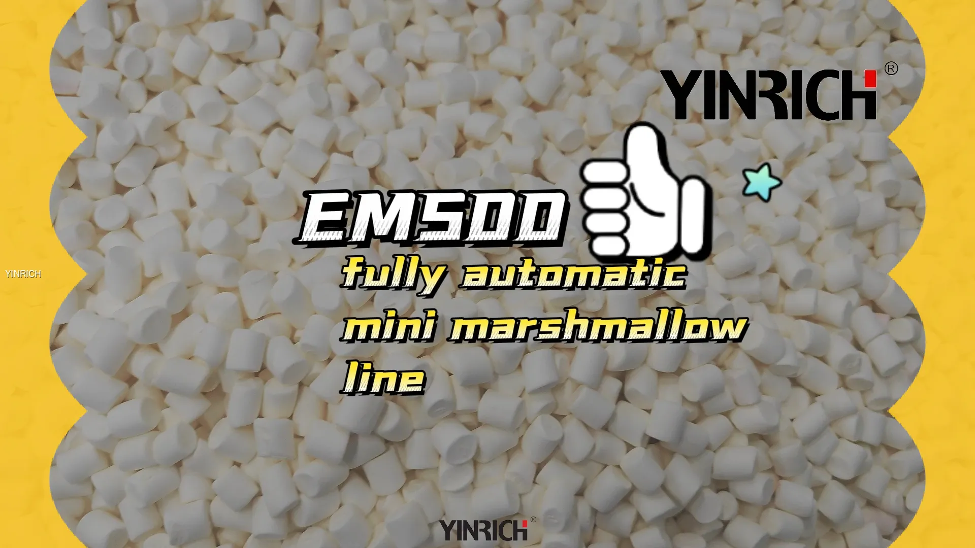 Jalur Produksi Marshmallow Mini Multi-Lapisan EM500 - Kapasitas Luhur &amp; Otomatis1 1