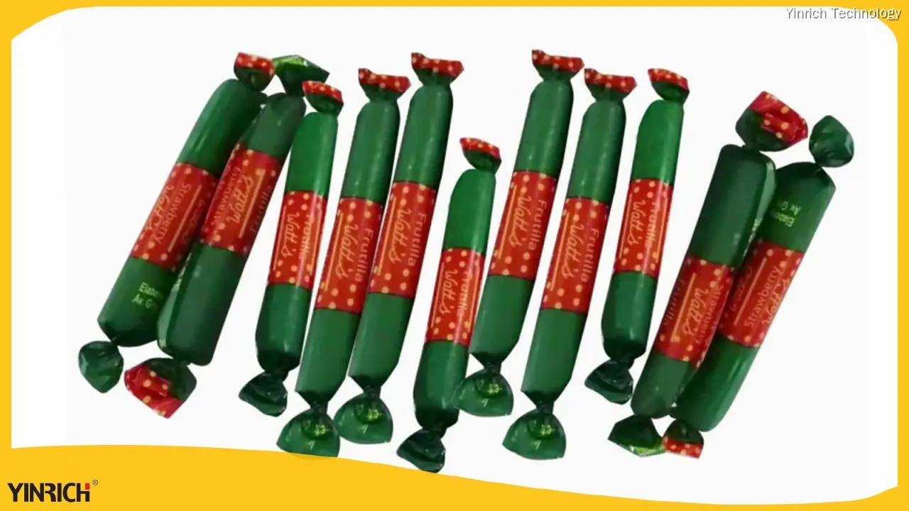 Yinrich QNB500 կրկնակի պտտվող կոնֆետների փաթեթավորման մեքենա - մատչելի և արդյունավետ։ 1