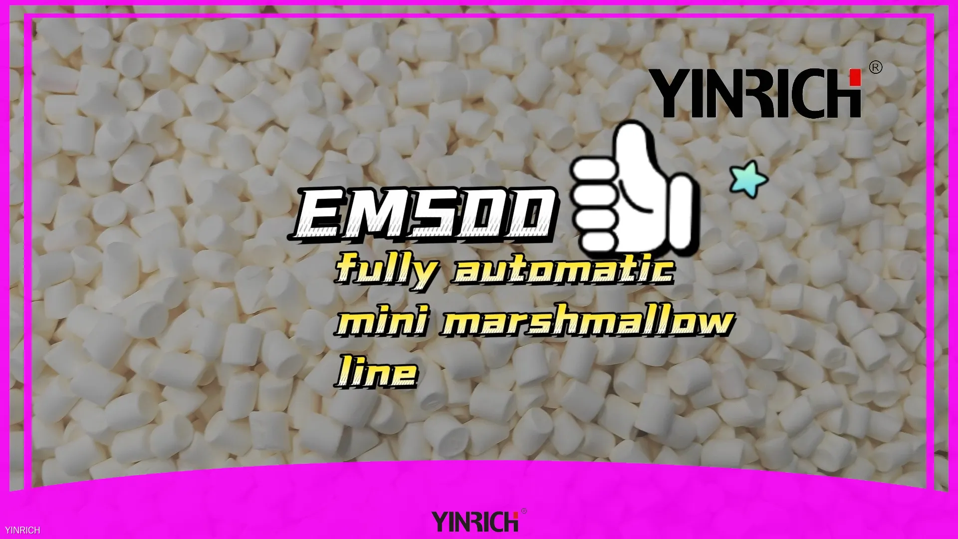 Línia de producció de mini marshmallows d'alta capacitat - EM500 (500 kg/h) 1