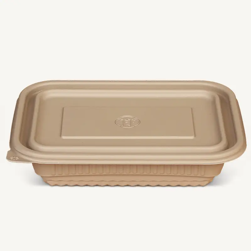 ZSS-F750 Rectangle BioBamboo Disposable Bamboo Lunch Box 1