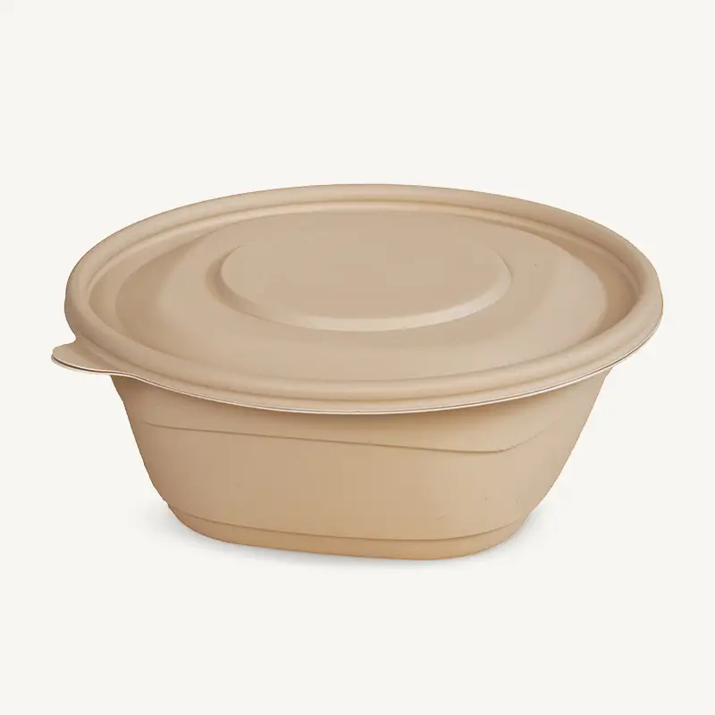 ZSS-Y800 Biodegradable BioBamboo Disposable Bamboo Lunch Bowl 1