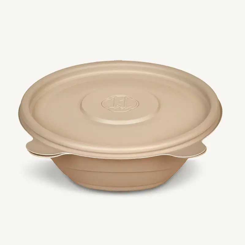 ZSS-Y360 Durable BioBamboo Disposable Bamboo Lunch Bowl 1