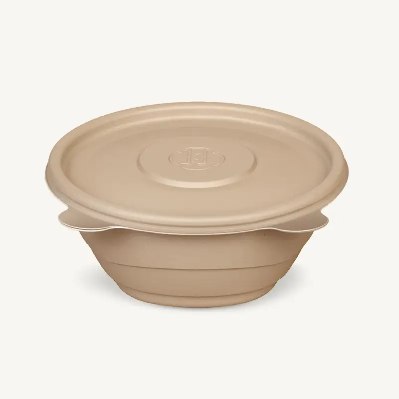 ZSS-Y450 Non-Toxic BioBamboo Disposable Bamboo Lunch Bowl 1