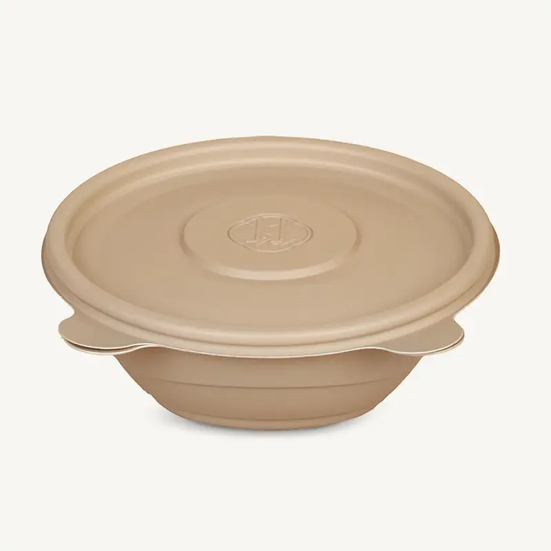ZSS-Y1000 Sustainable BioBamboo Disposable Bamboo Lunch Bowl 1