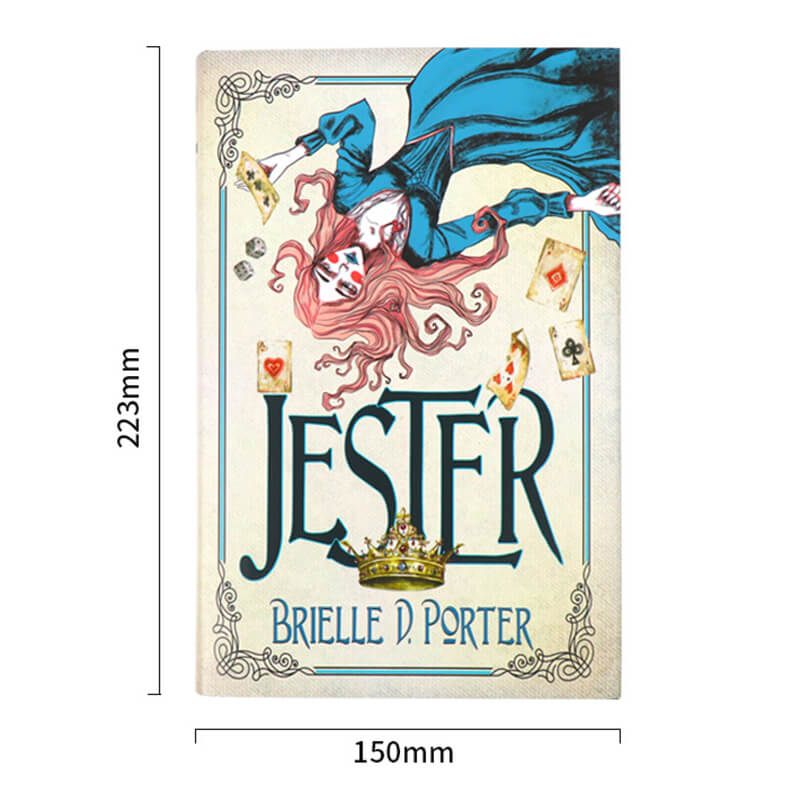 Hardback Book Custom Stenciled Edges Fiction Book with Dust Jacket 6