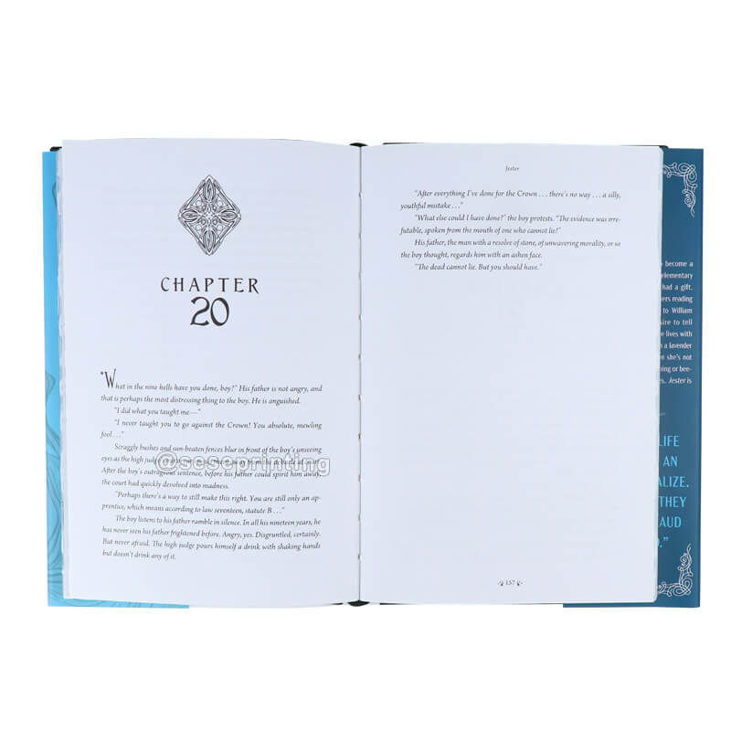 Hardback Book Custom Stenciled Edges Fiction Book with Dust Jacket 7
