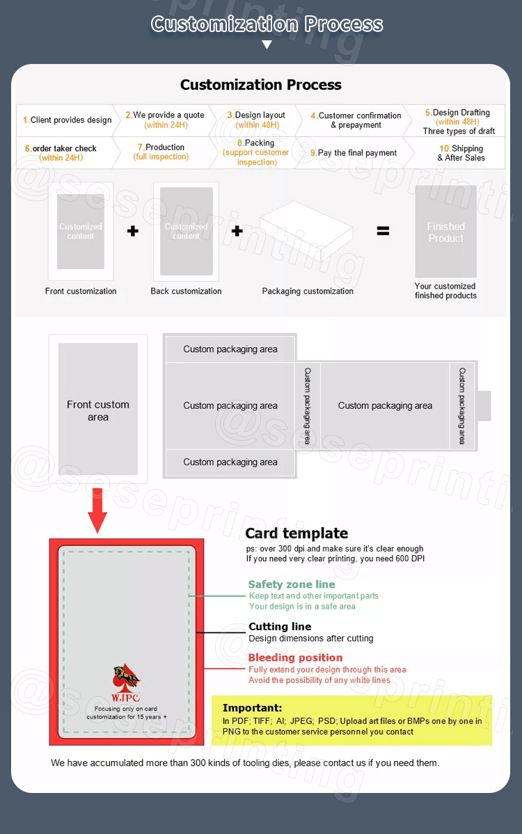 Custom Create Make Double Sided Card Game Printing Flash Cards for Birth 15