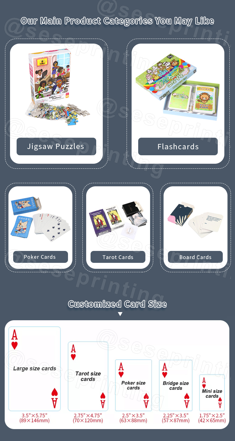 Custom Create Make Double Sided Card Game Printing Flash Cards for Birth 10