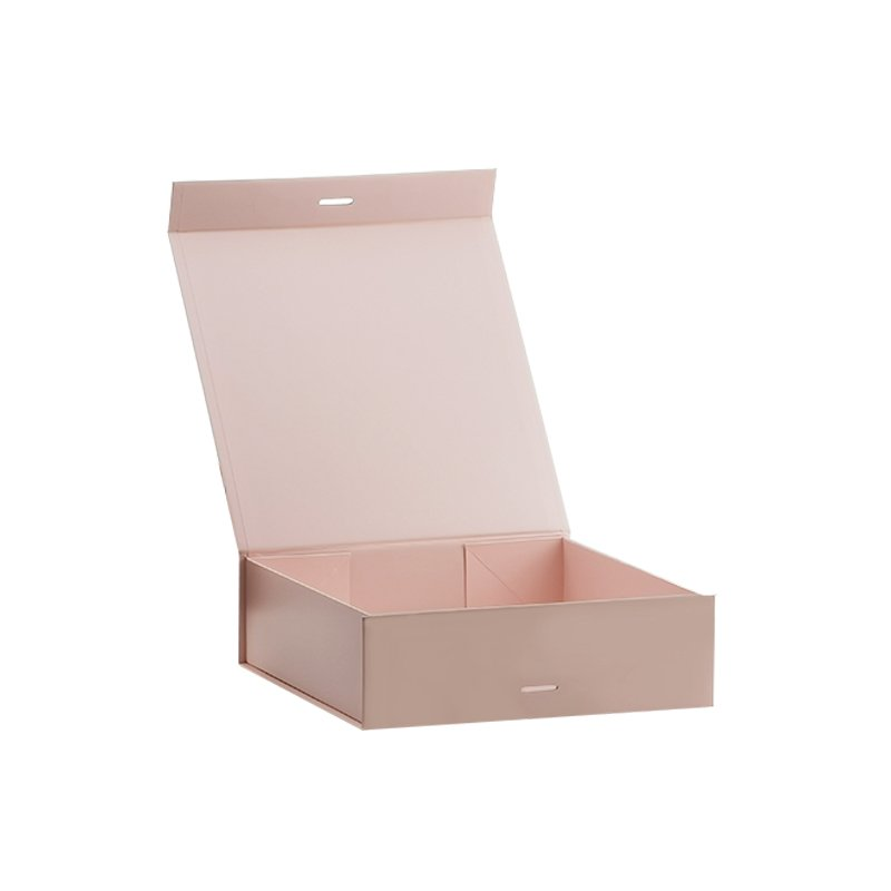 A5 Square Pink Magnetic Gift Box with Ribbon 7