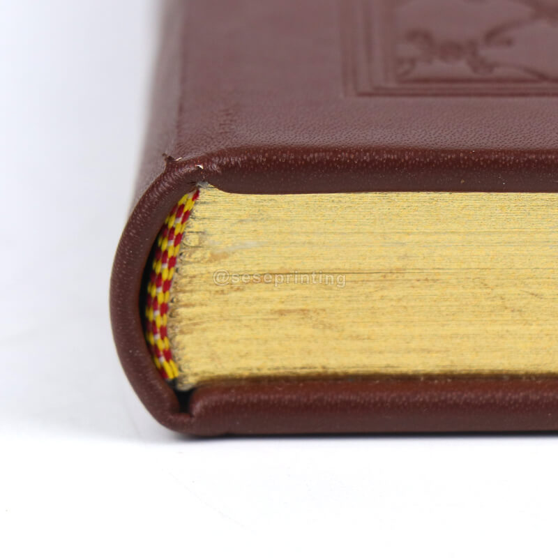 Custom Leather Bound Hardback Books Printing with Gilded Edges 11