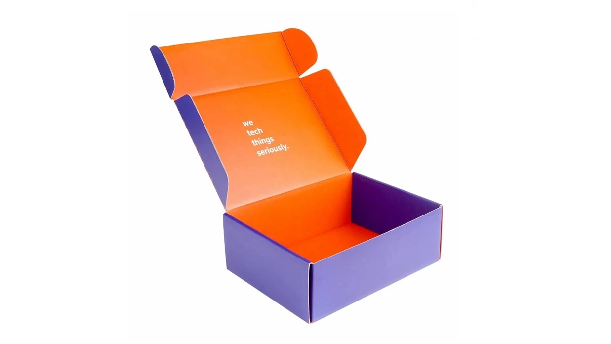 Custom Product Shipping Purple Color Packaging Mailer Box with Logo Printing 1