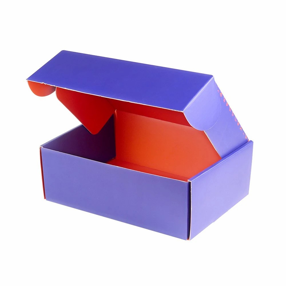 Custom Product Shipping Purple Color Packaging Mailer Box with Logo Printing 7