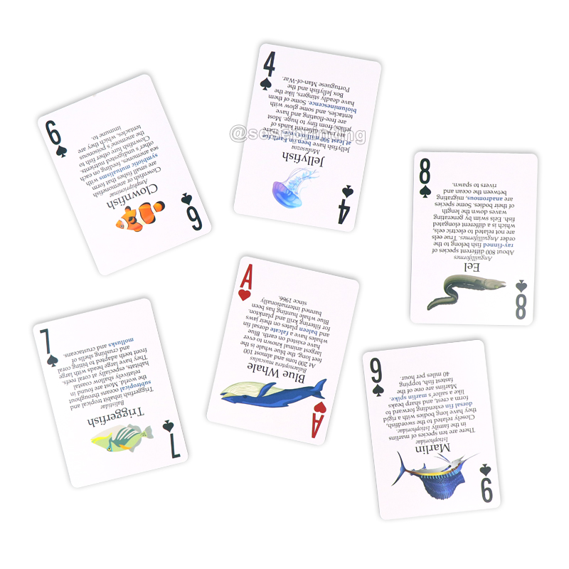 Custom Printed Game Card Poker Card Flashcards Learning for Kids 8