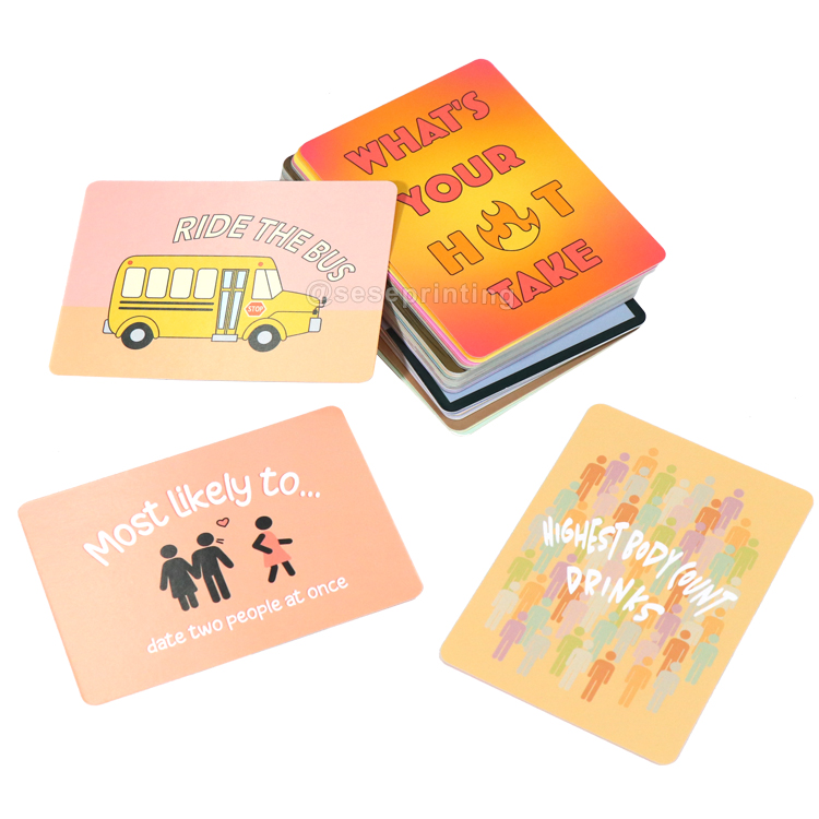 Custom Playing Card Printing Educational Kids Children Flashcard Words Memory Flash Cards 8