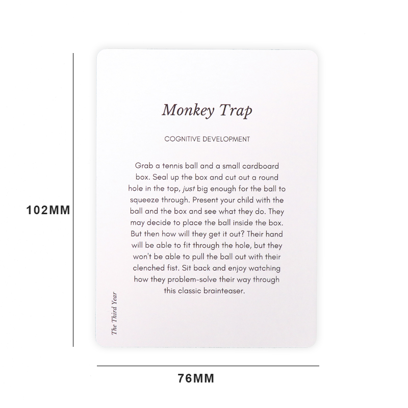 Custom Education Flash Card Print Double Sided Design Card Game 7