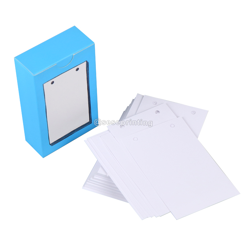 Blank Card Double-sided Available Printing Message Paper Card Gift Card with 2 Holes Drilled 8