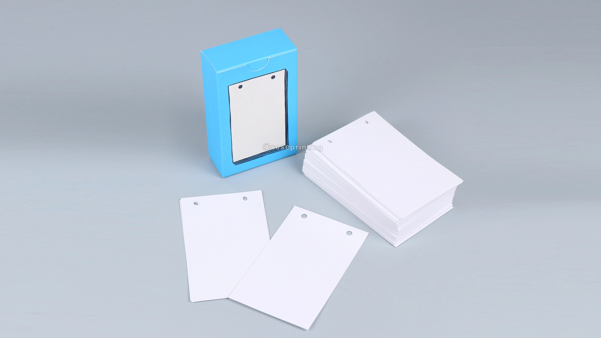 Blank Card Double-sided Available Printing Message Paper Card Gift Card with 2 Holes Drilled 1