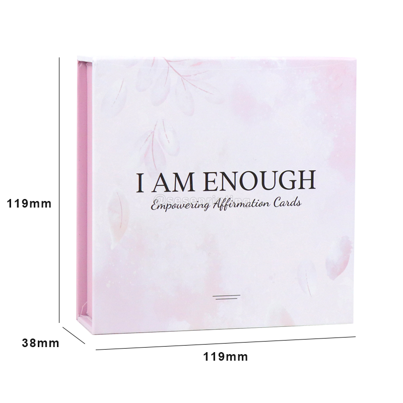 Custom Size Design Mental Health Card Positive Self Phrases Relaxation Affirmation Cards with Box 6