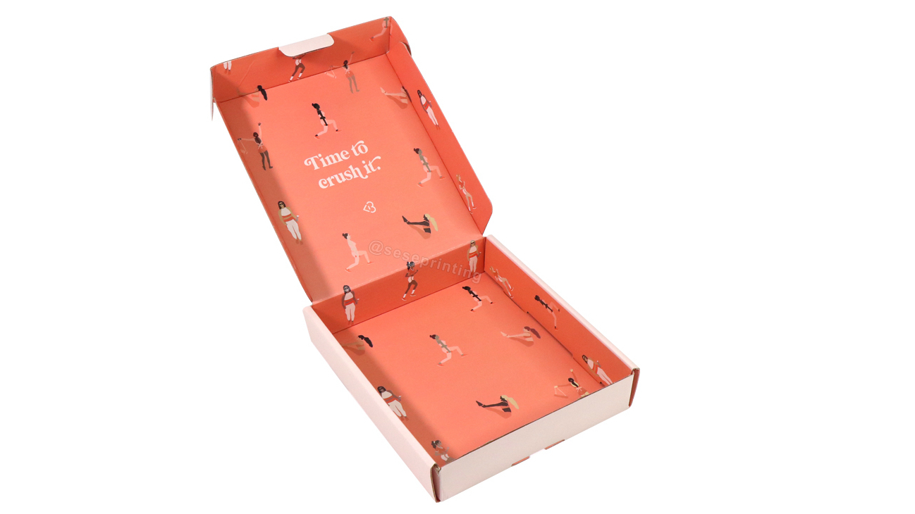 Custom Logo Pink Paper Mailing Shipping Box for T-shirt Packaging 1
