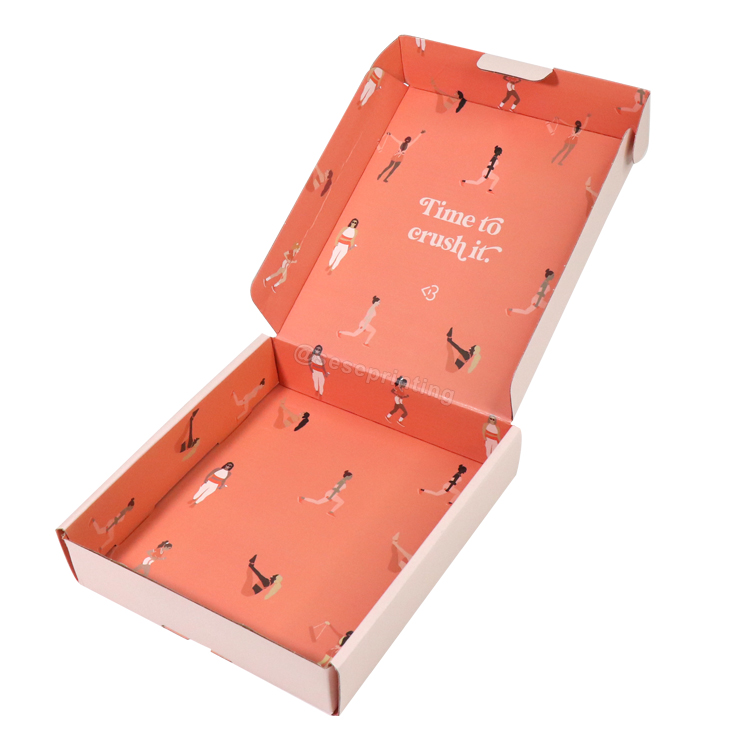 Custom Logo Pink Paper Mailing Shipping Box for T-shirt Packaging 7