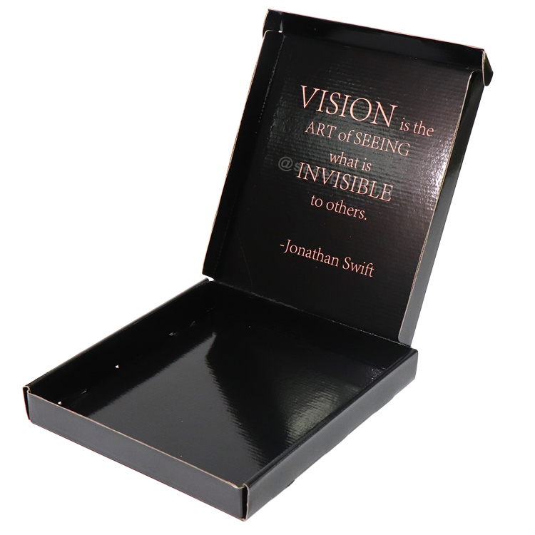 Custom Shipping Boxes Color Printing Black Corrugated Malier Boxes Packaging 9