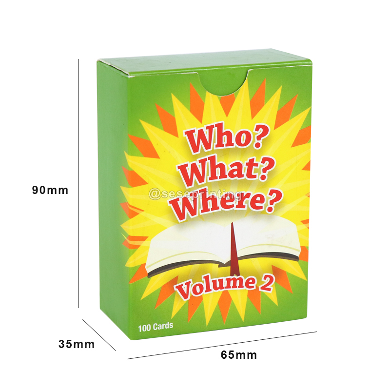 Factory OEM Printing Conversation Card Game Question Cards Customized Paper Playing Card 6