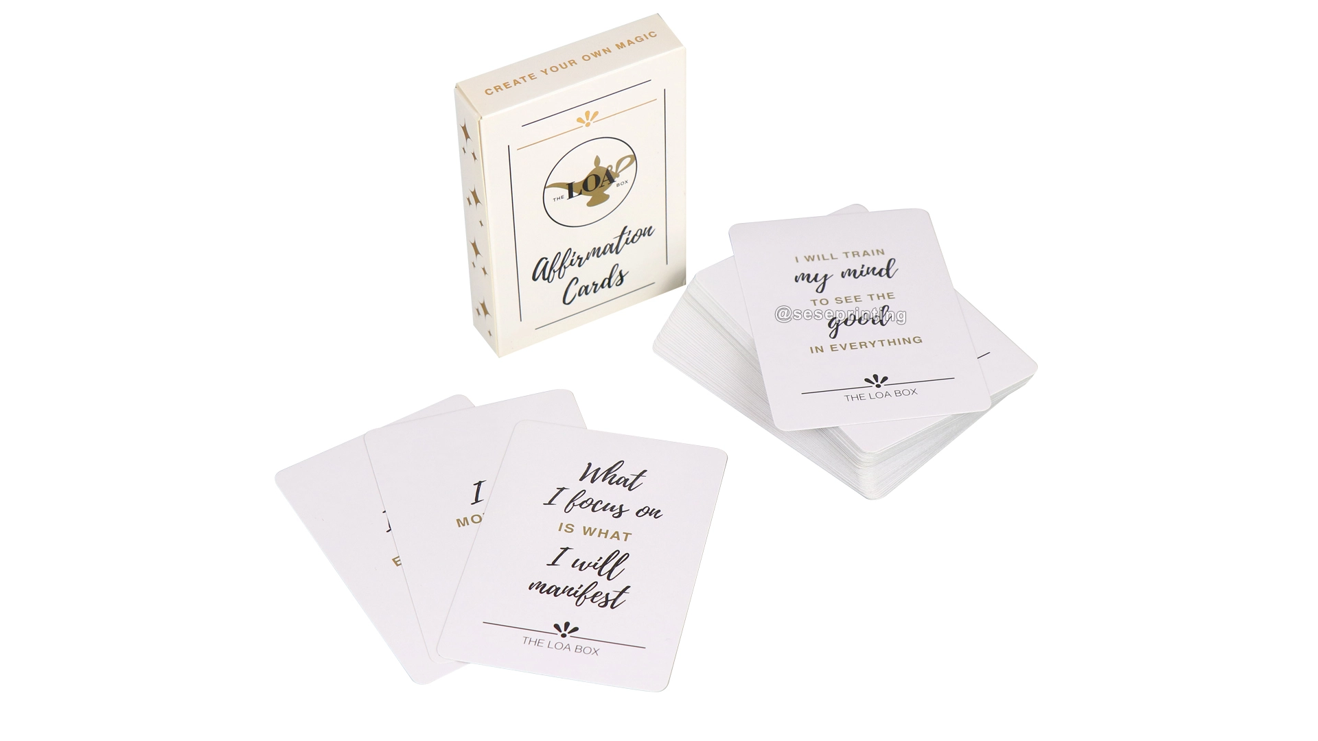 Custom Positive Motivational Affirmation Cards Personal Self Improvement Playing Card Game 1