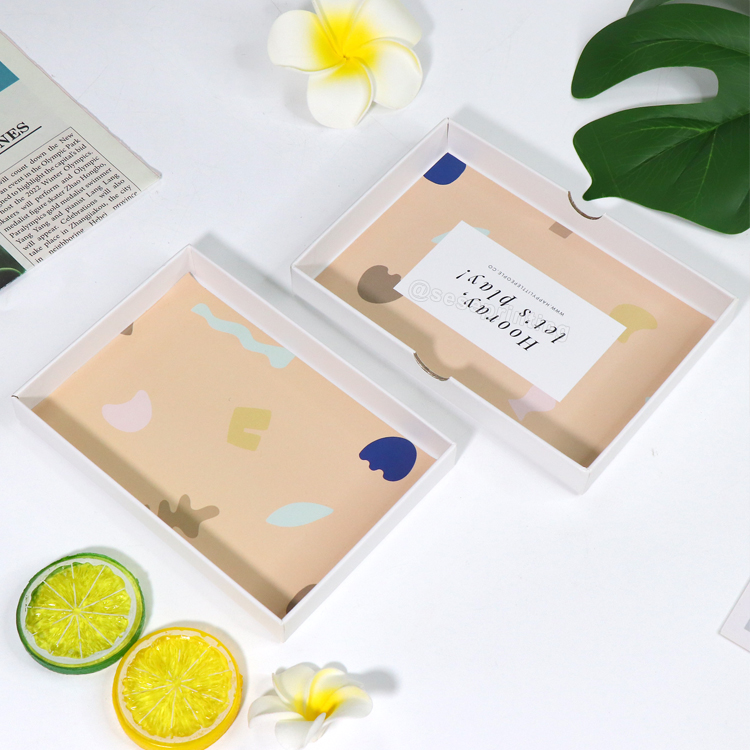 Custom CMYK Printing Gold Foil Stamping Logo Packaging Box Lid and Base Gift Box Cardboard 8