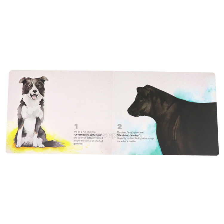 Custom Hardcover Children Kid Board Books Christmas Cardboard Book Printing 7