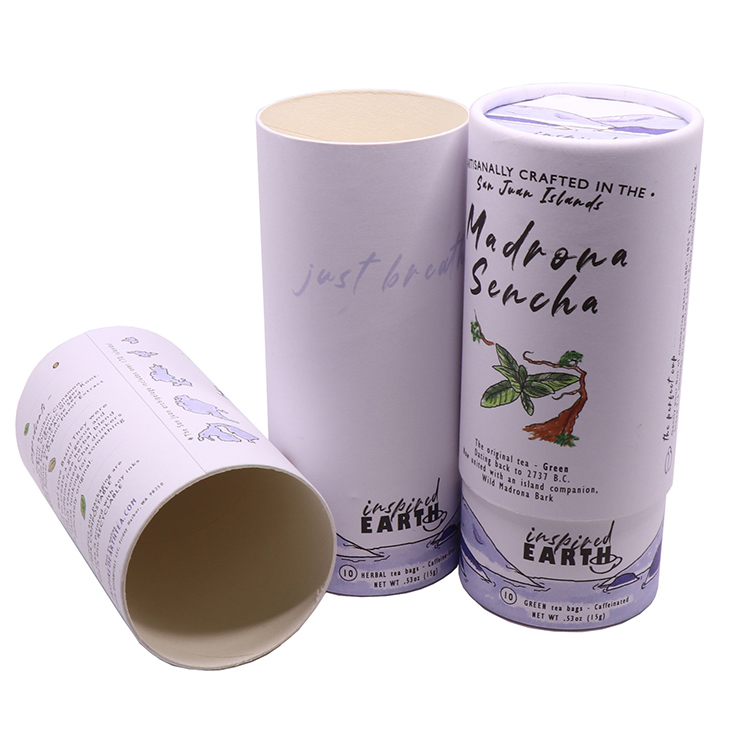 Custom Tea Paper Tube Packaging Cardboard Cylinder Container Round Box Packaging 6