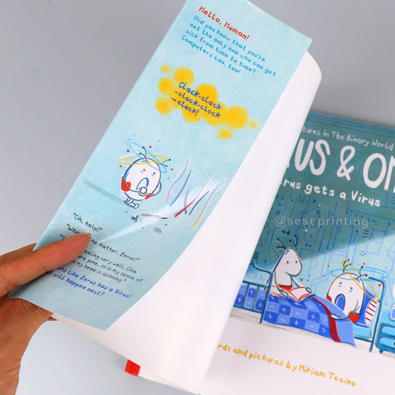 Custom Children Book Printing Hardcover Kids Education English Story Activities Book with Dust Jacket 7