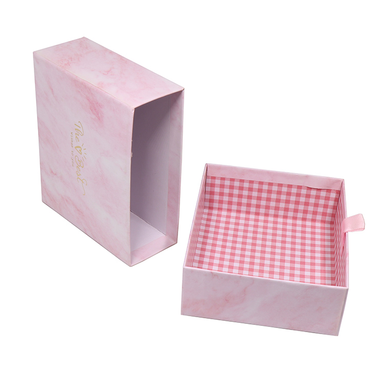 Custom Printing Gift Drawer Box Packaging Luxury Rigid Cardboard Sliding Box with Ribbon 7