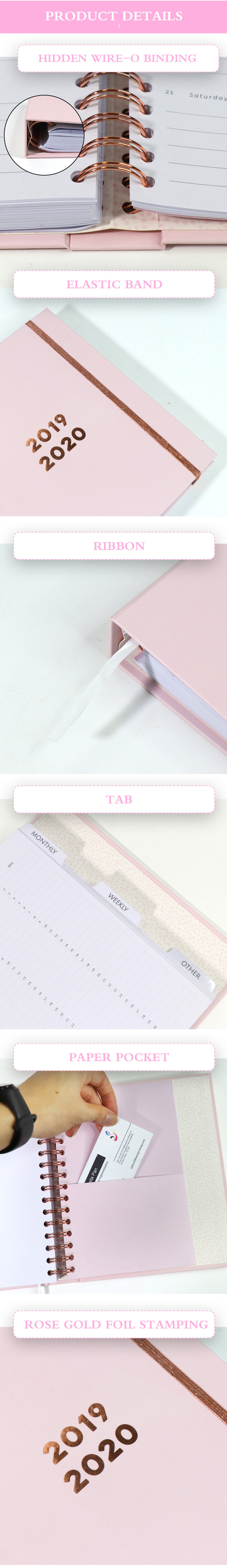 Custom Printing Spiral Notebook Yearly Weekly Daily Planners Organizer 6